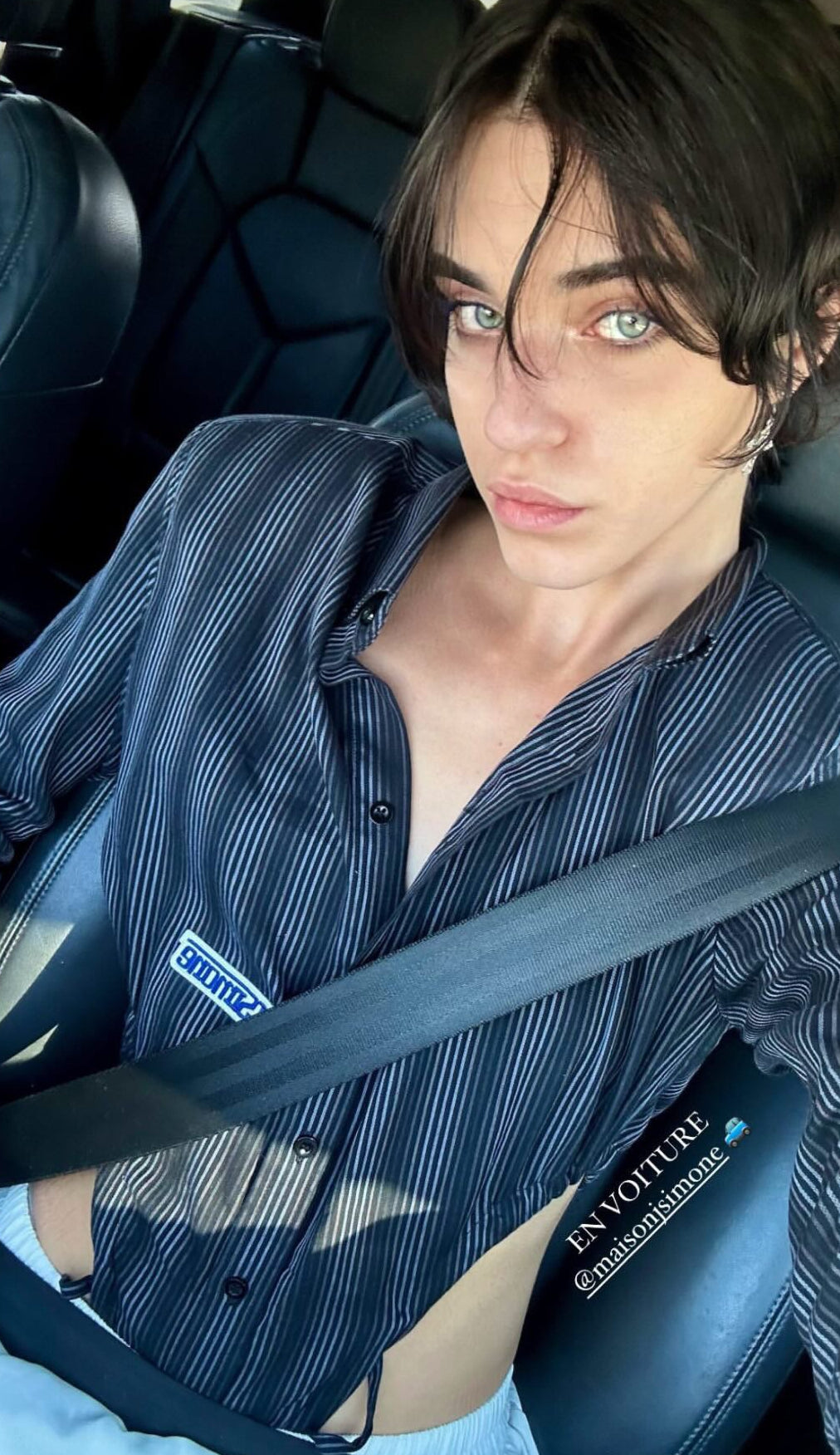 Hombro Shirt Black Stripes