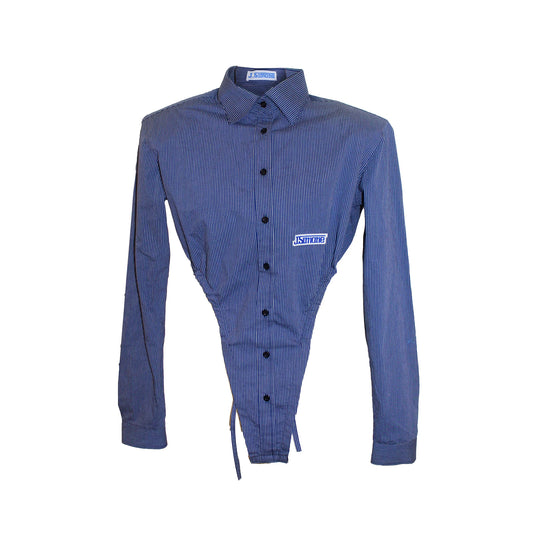 Hombro Shirt Navy Blue Stripes